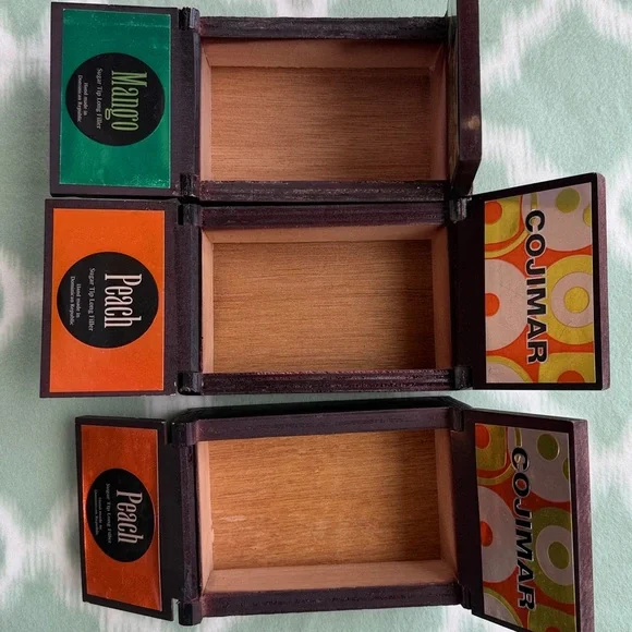 3 Cojimar Wooden Boxes Set of 3 dark brown - Picture 3 of 7